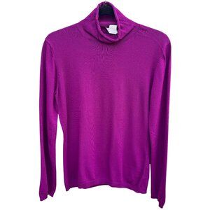 Hot In Hollywood Vintage Womens M Purple Turtleneck Long Sleeve Knit Sweater